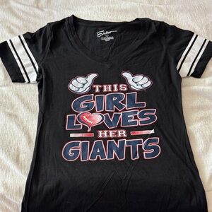 Exist Black NY Giants Short Sleeve Tee